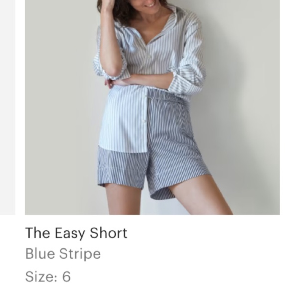 Everlane navy/white Easy Short- Size 6